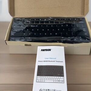 Arteck HB098 Universal Slim Portable Wireless Keyboard. New In Box.
